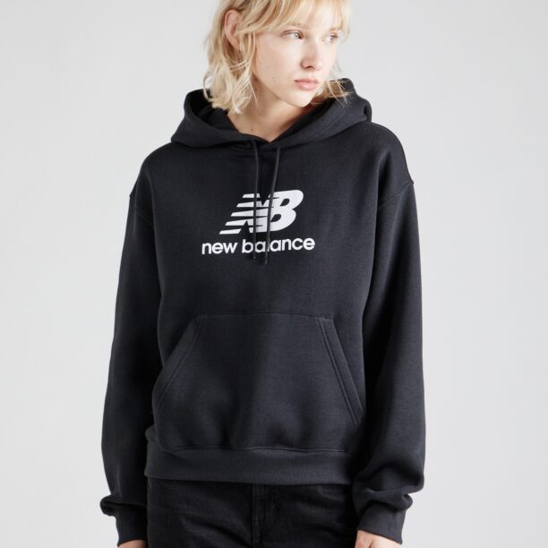 new balance Bluză de molton 'Essentials'  negru / alb