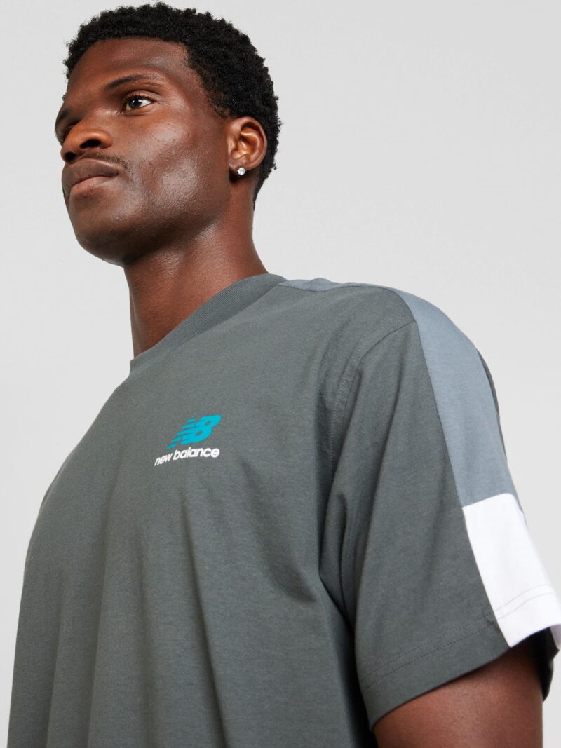 new balance Tricou 'Classics'  gri / gri deschis / alb