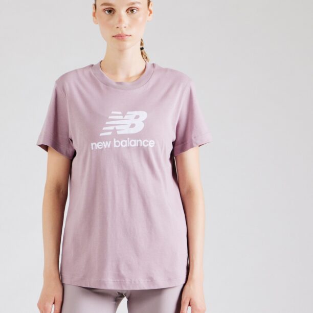 new balance Tricou 'Essentials'  mov pastel / alb