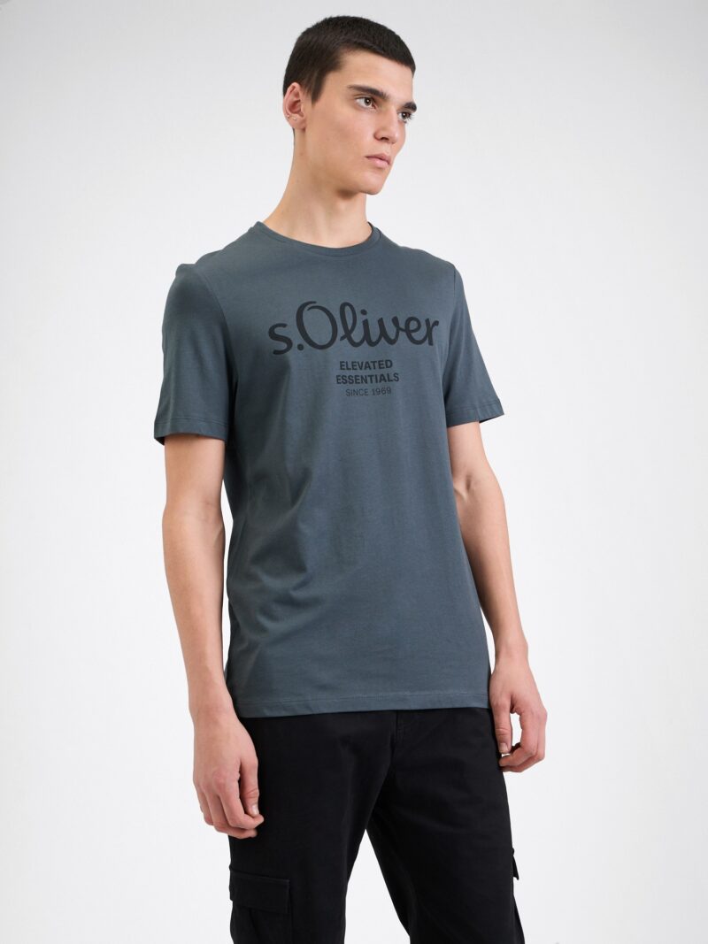 s.Oliver Tricou  cyan / negru