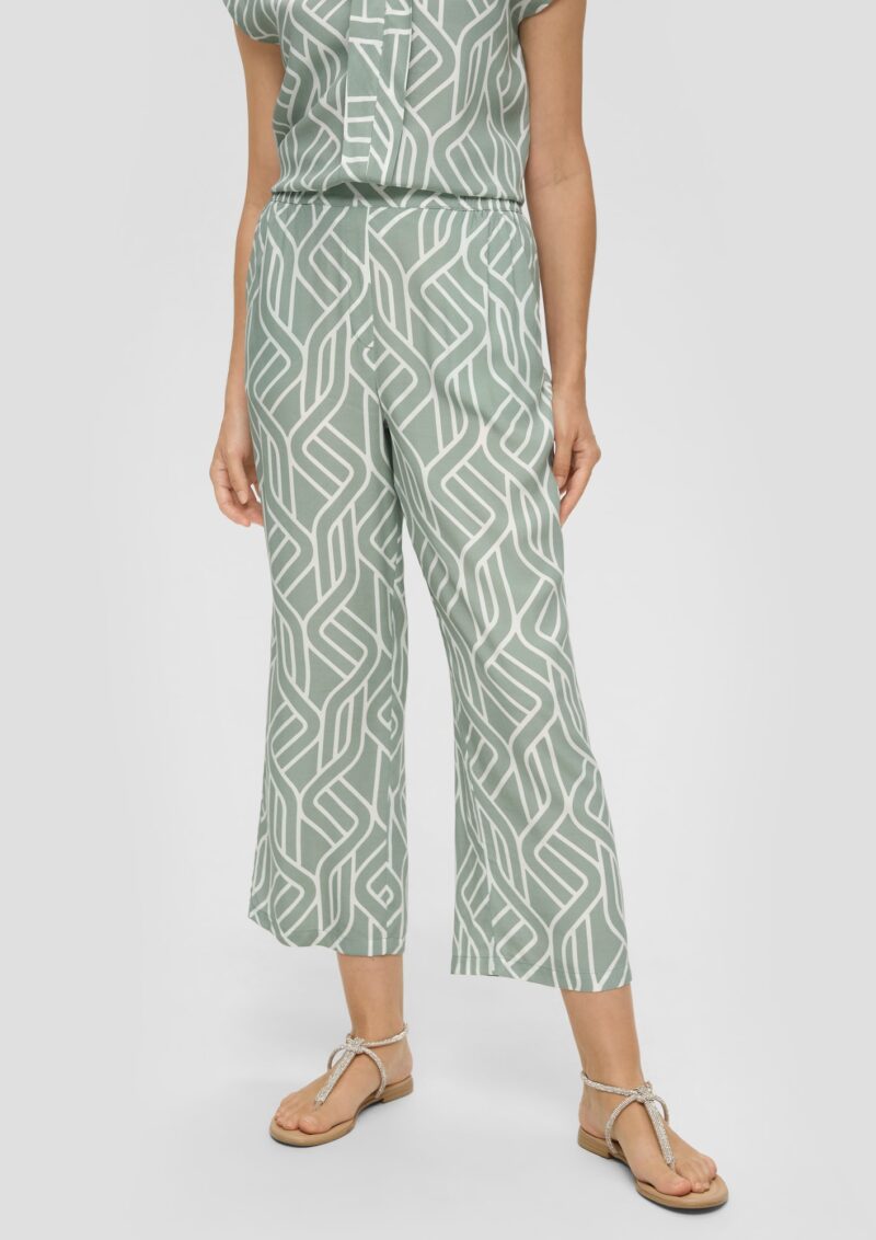 Cumpăra s.Oliver BLACK LABEL Pantaloni  verde pastel / alb