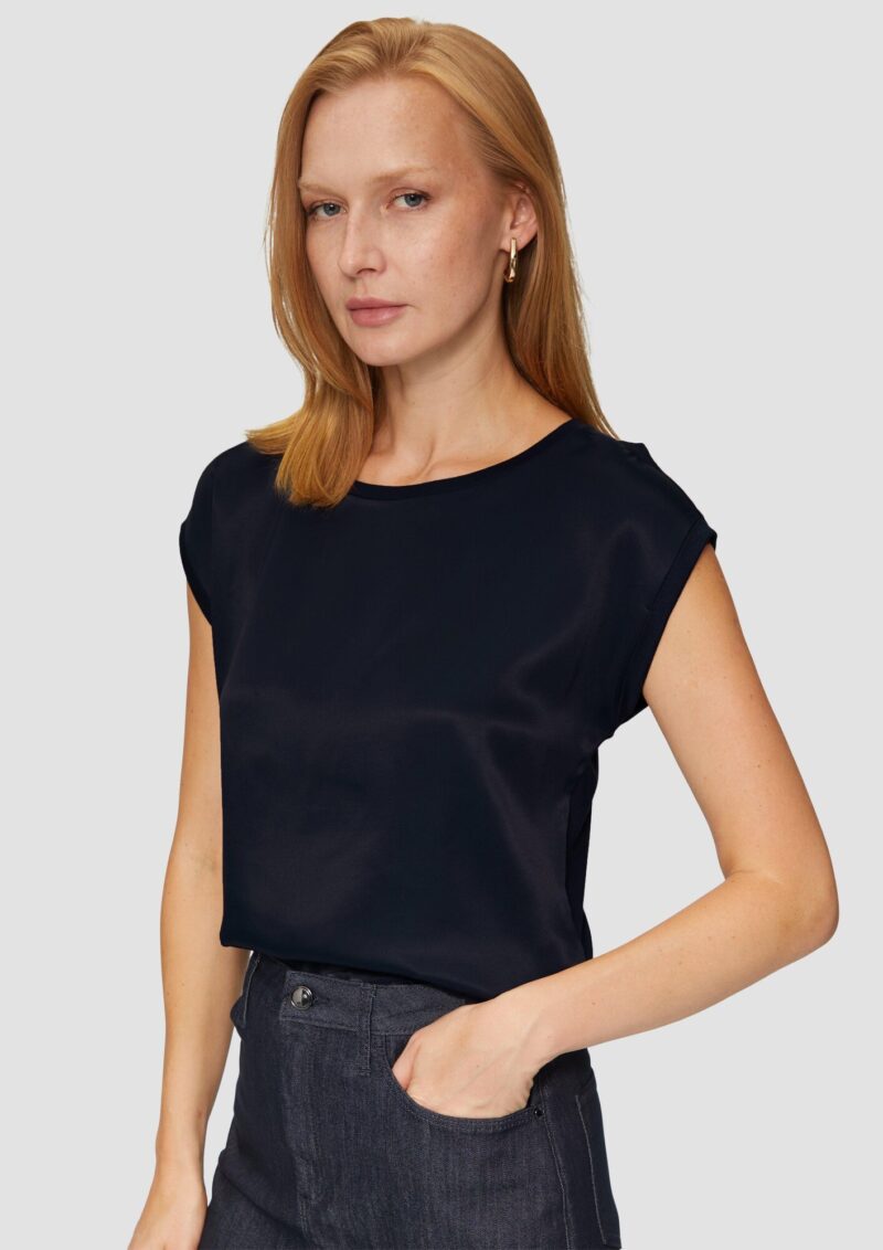 s.Oliver BLACK LABEL Tricou  bleumarin preţ