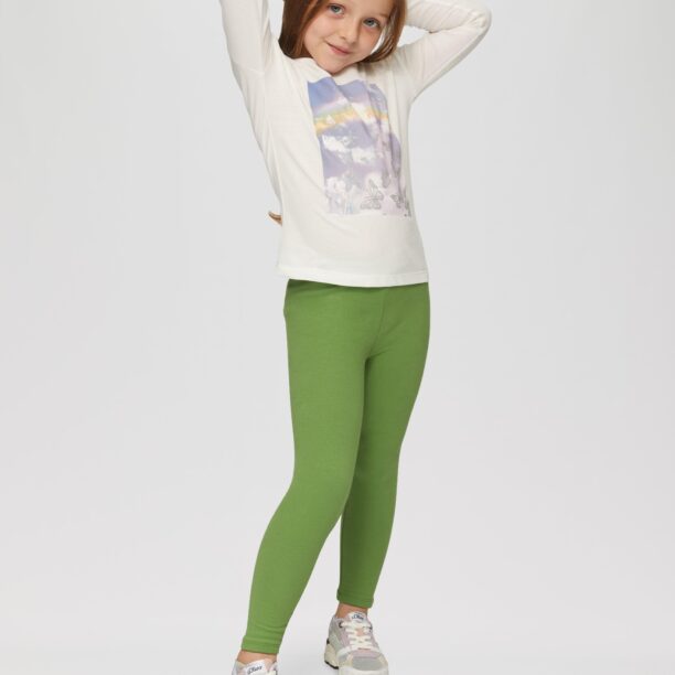 s.Oliver Leggings  verde / argintiu