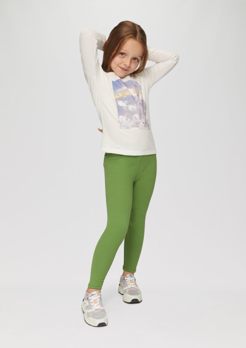 s.Oliver Leggings  verde / argintiu