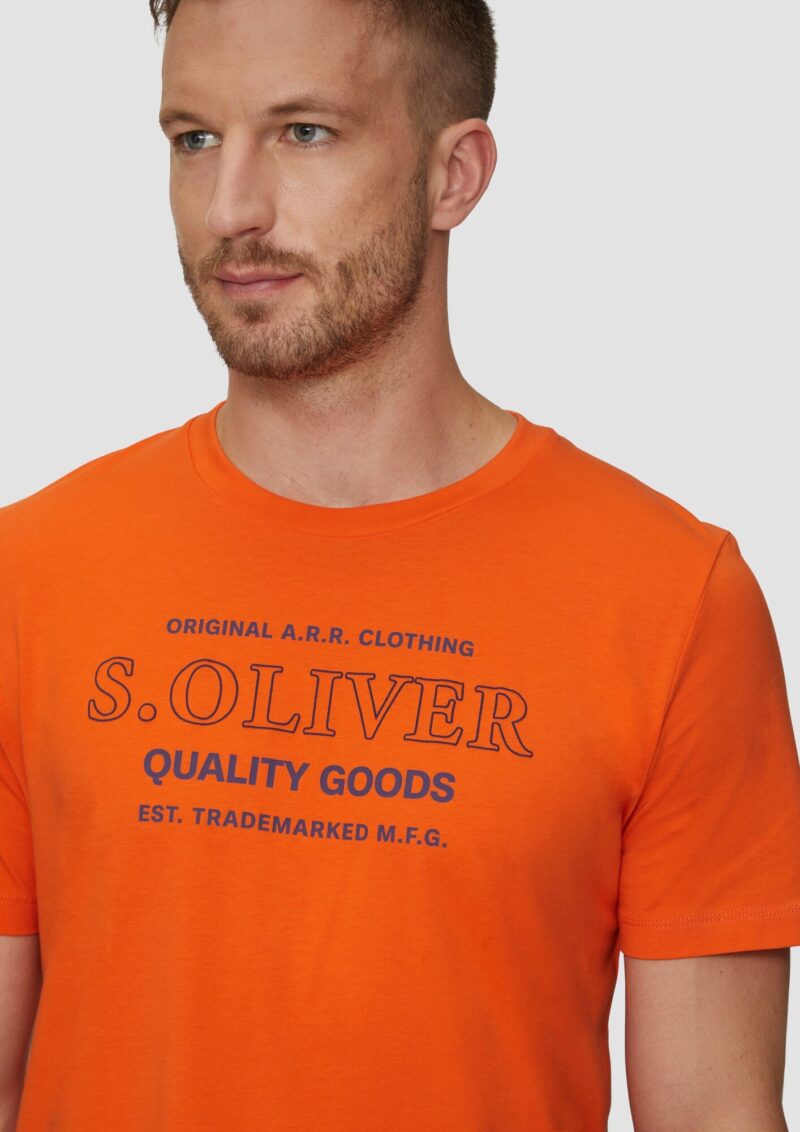 s.Oliver Tricou  albastru / portocaliu preţ