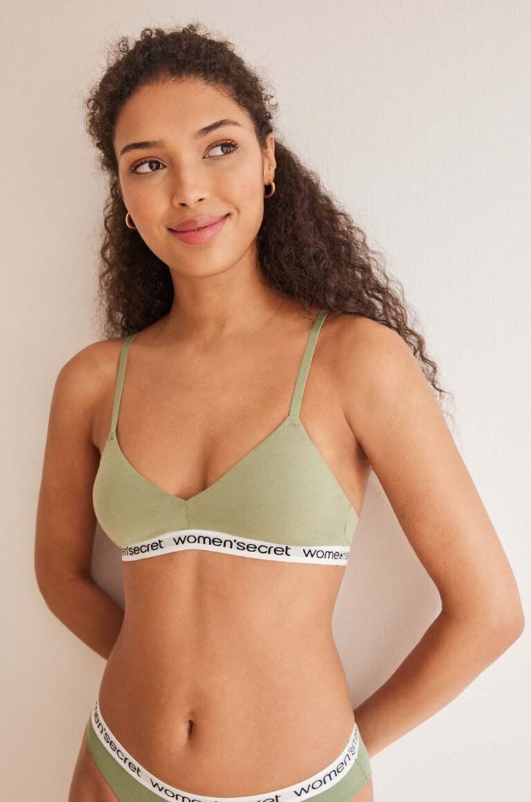 women'secret sutien LOGO culoarea verde