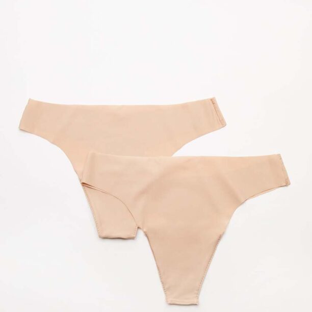 women'secret tanga 2-pack culoarea bej preţ