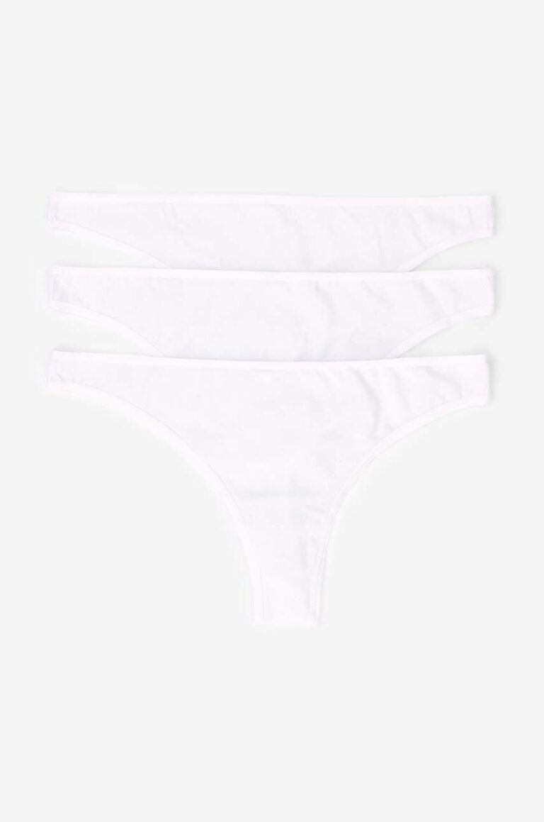 women'secret tanga 3-pack culoarea alb preţ