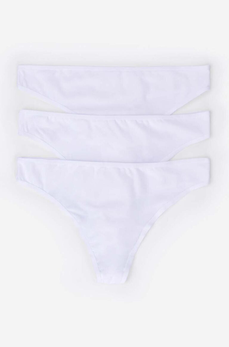 women'secret tanga 3-pack culoarea alb