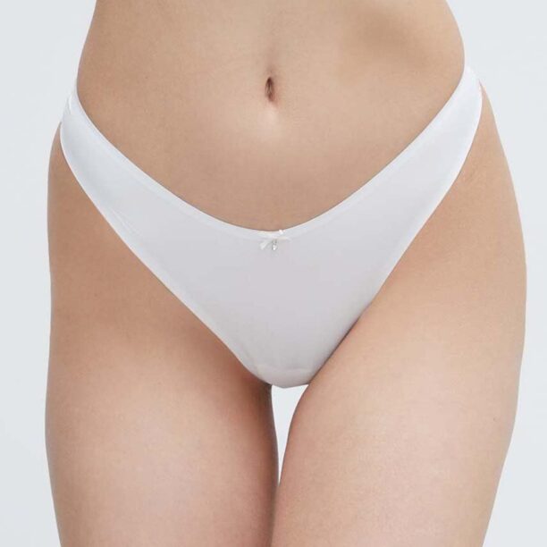 women'secret tanga FEMININE MICRO culoarea alb