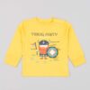 zippy longsleeve din bumbac pentru bebeluși culoarea galben