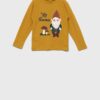 zippy longsleeve din bumbac pentru copii culoarea galben