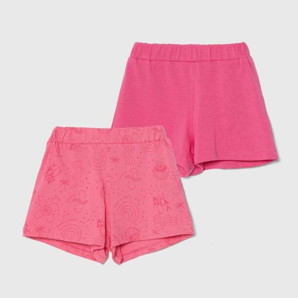 zippy pantaloni scurti bebe 2-pack culoarea roz