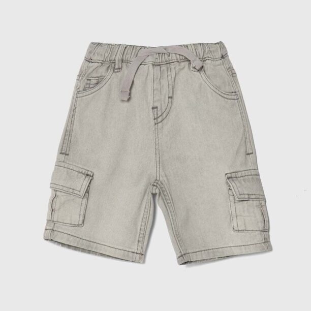 zippy pantaloni scurti din denim pentru copii culoarea gri