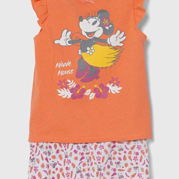 zippy pijamale de bumbac pentru copii x Disney culoarea portocaliu