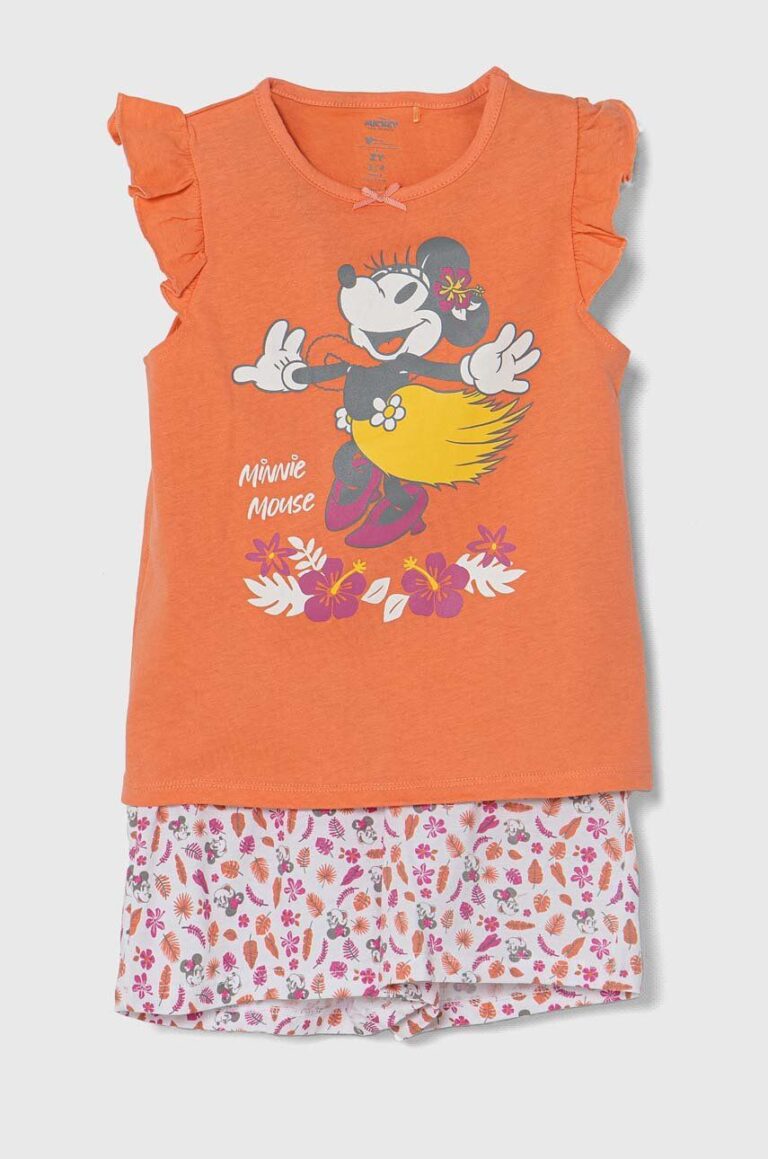 zippy pijamale de bumbac pentru copii x Disney culoarea portocaliu