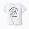 zippy tricou de bumbac pentru copii culoarea alb