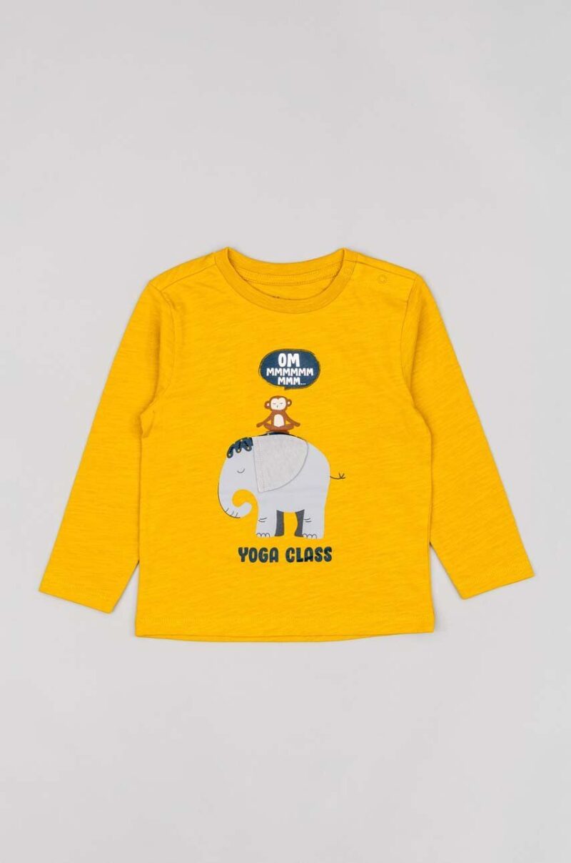 zippy tricou de bumbac pentru copii culoarea portocaliu