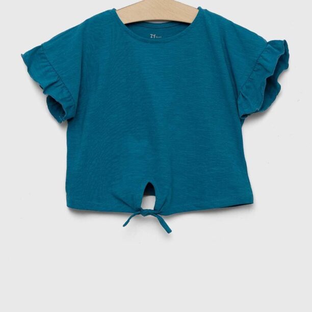 zippy tricou de bumbac pentru copii culoarea verde