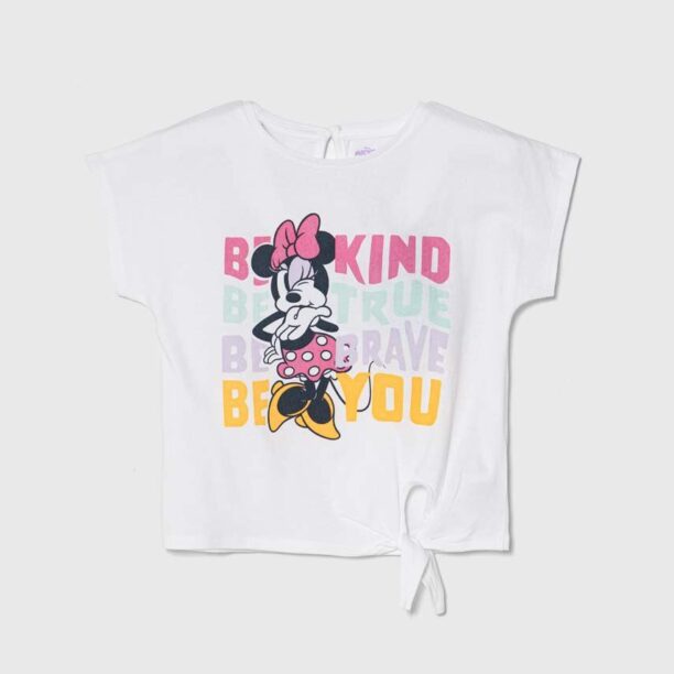 zippy tricou de bumbac pentru copii x Disney culoarea alb