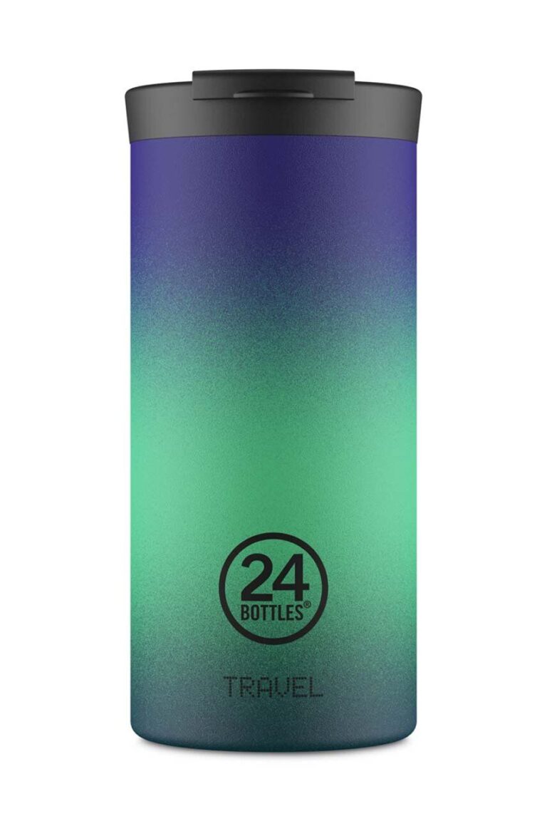 24bottles cana termica Travel Tumbler 600ml Borealis culoarea verde