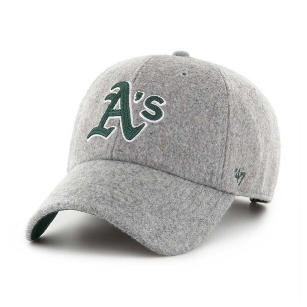 47 brand caciula din amestec de lana MLB Oakland Athletics culoarea gri