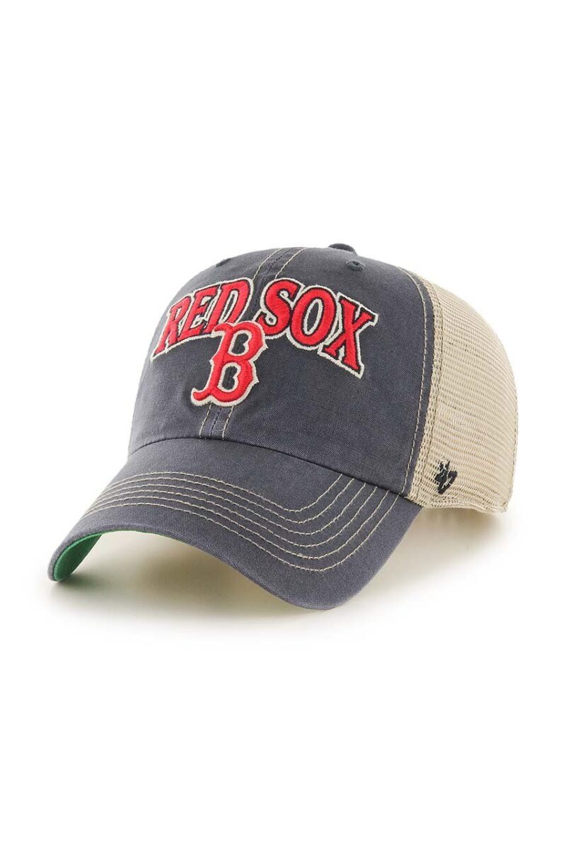 47 brand sapca MLB Boston Red Sox culoarea albastru marin