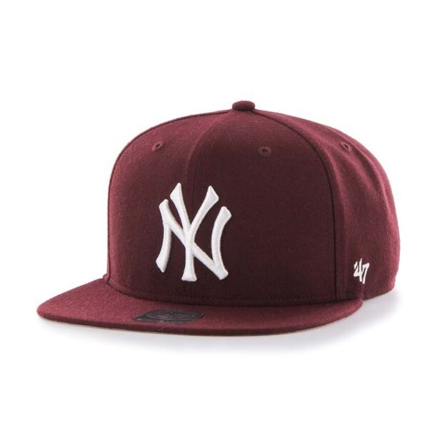 47 brand sapca MLB New York Yankees culoarea bordo