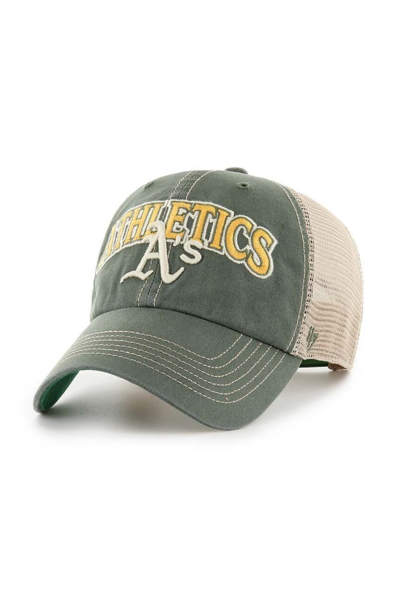 47 brand sapca MLB Oakland Athletics culoarea verde