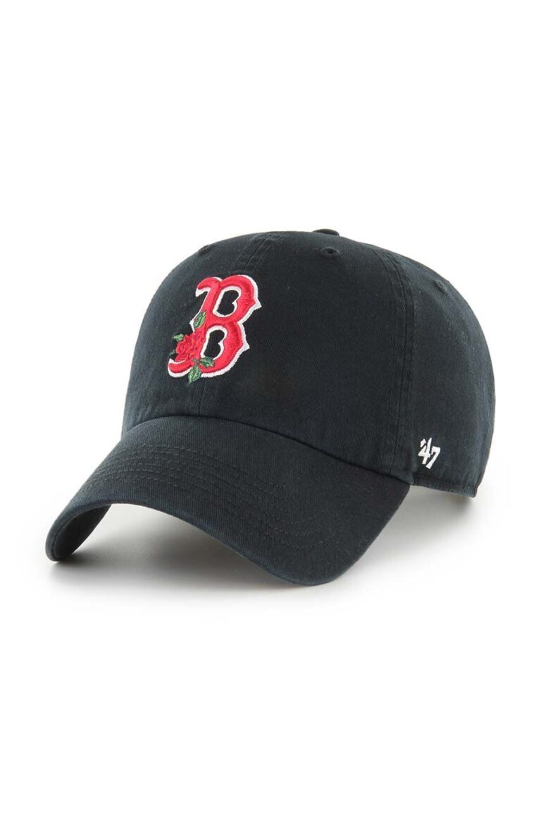 47 brand șapcă de baseball din bumbac MLB Boston Red Sox culoarea negru