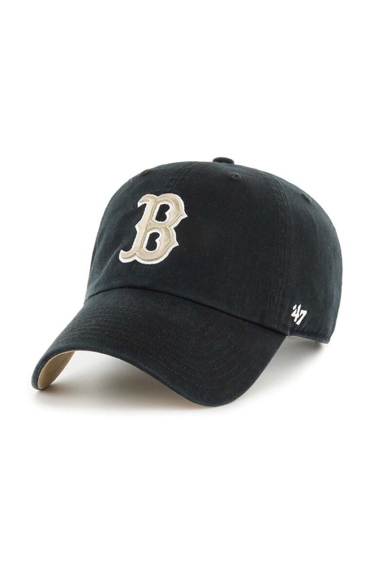 47 brand șapcă de baseball din bumbac MLB Boston Red Sox culoarea negru