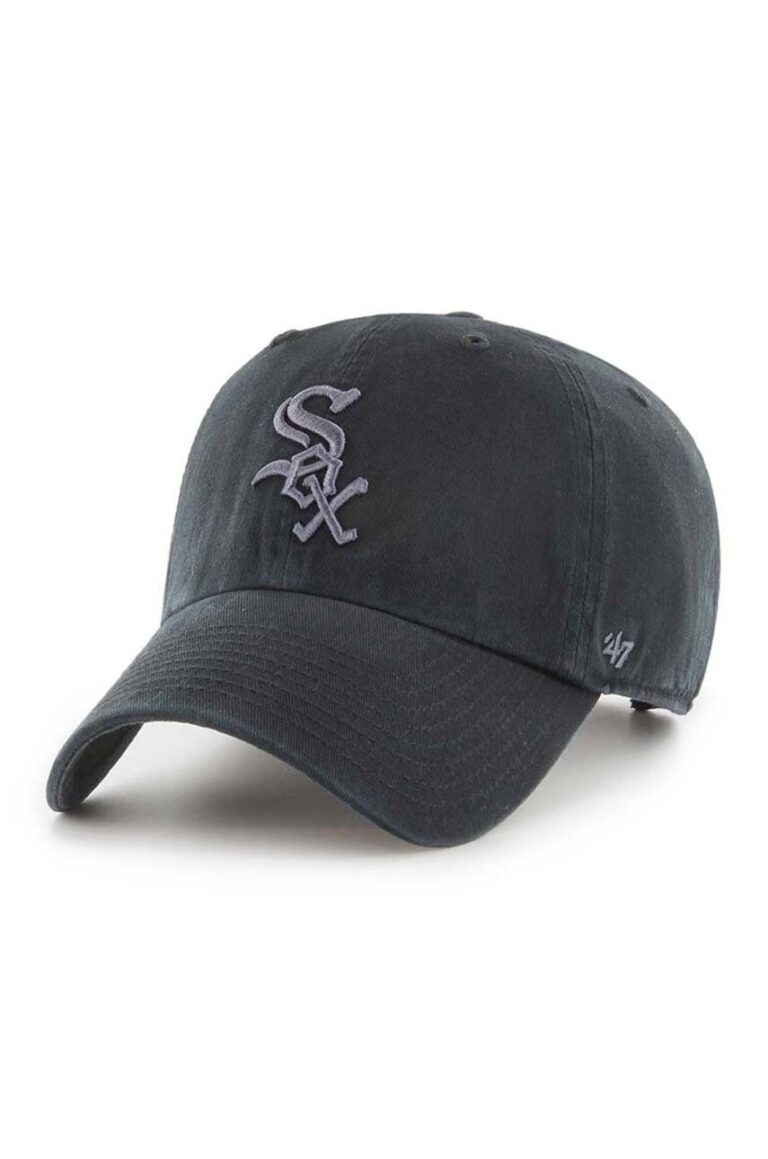 47 brand șapcă de baseball din bumbac MLB Chicago White Sox culoarea negru