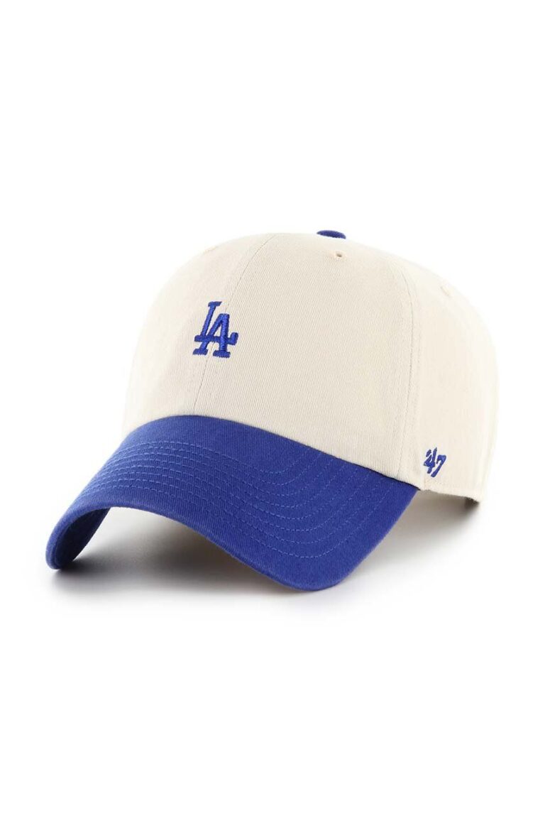 47 brand șapcă de baseball din bumbac MLB Los Angeles Dodgers culoarea bej