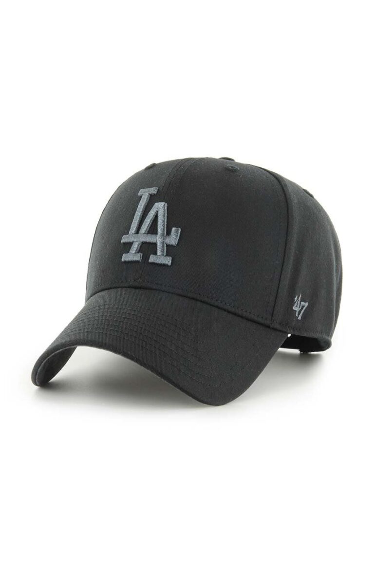 47 brand șapcă de baseball din bumbac MLB Los Angeles Dodgers culoarea negru