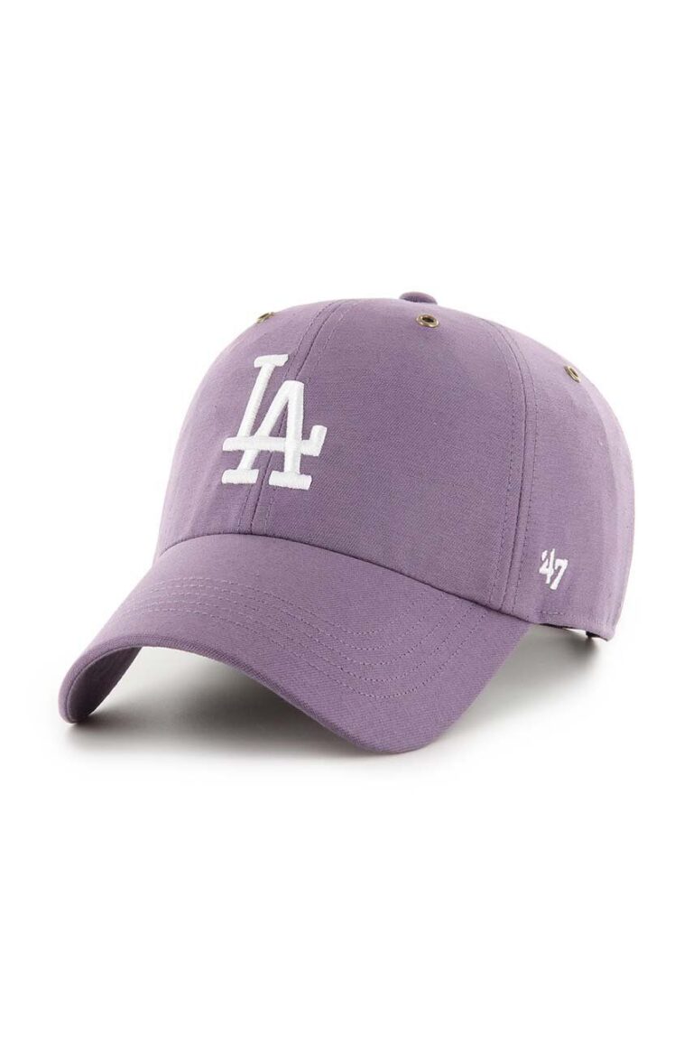 47 brand șapcă de baseball din bumbac MLB Los Angeles Dodgers culoarea violet