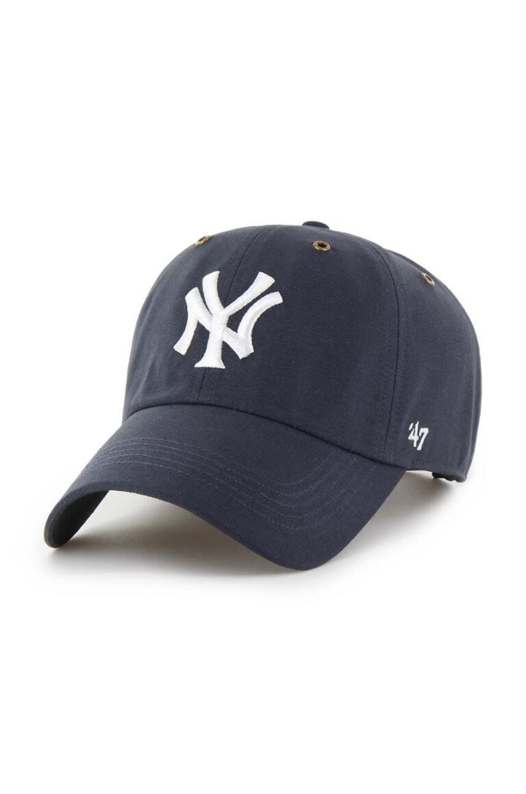 47 brand șapcă de baseball din bumbac MLB New York Yankees culoarea albastru marin