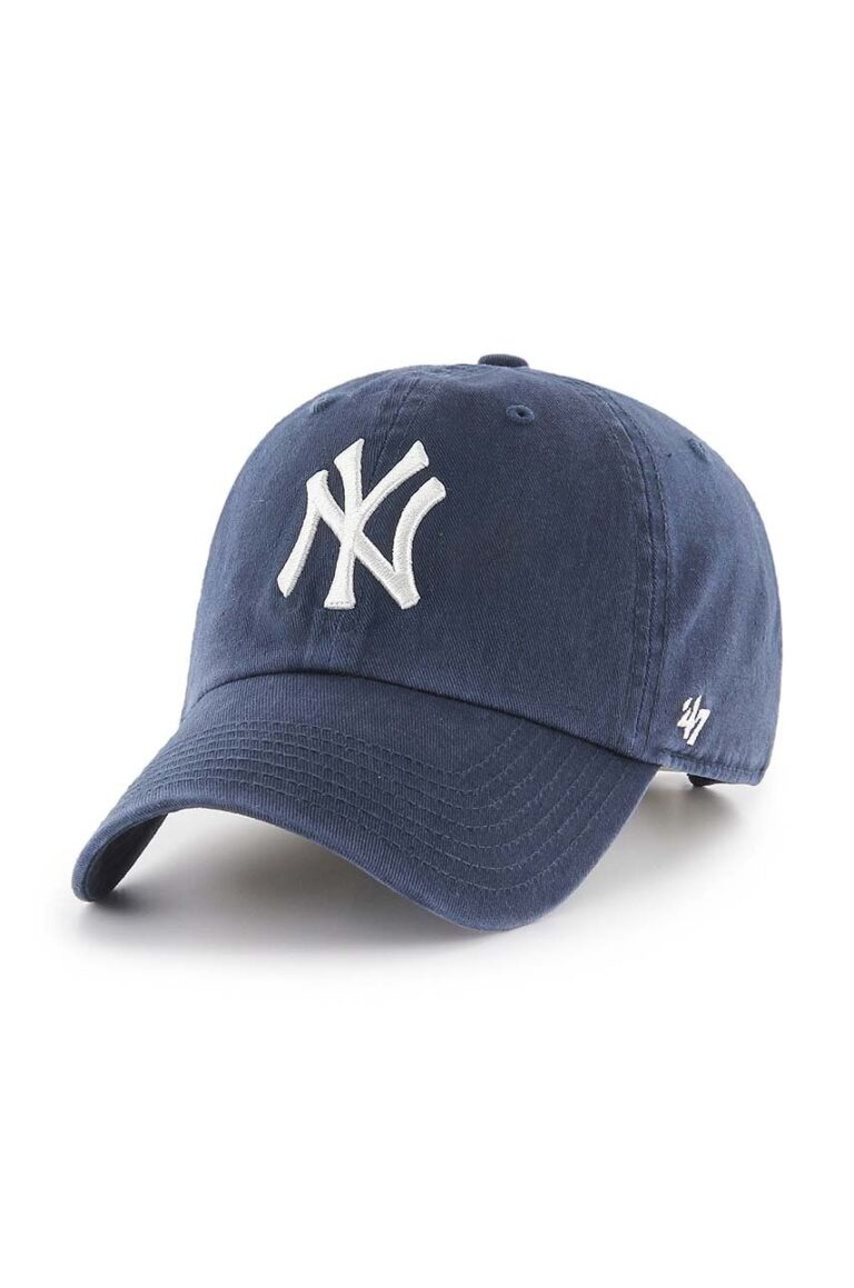 47 brand șapcă de baseball din bumbac MLB New York Yankees culoarea albastru marin