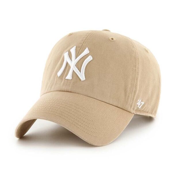 47 brand șapcă de baseball din bumbac MLB New York Yankees culoarea bej