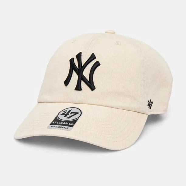 47 brand șapcă de baseball din bumbac MLB New York Yankees culoarea bej