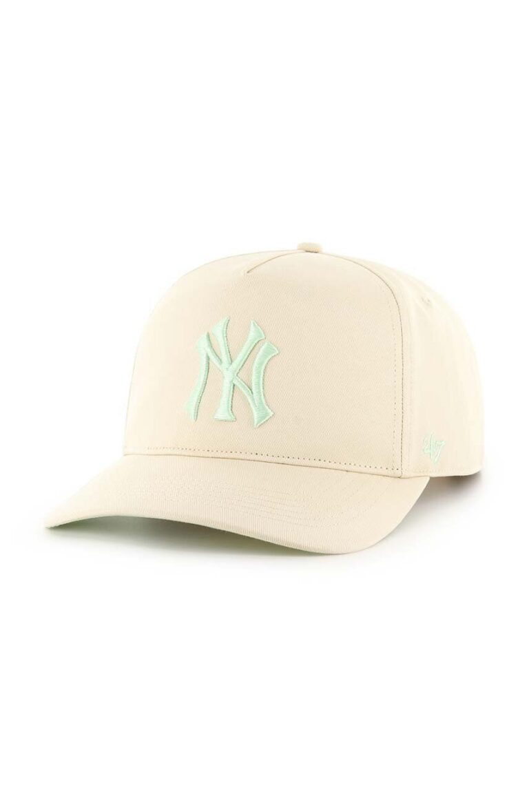 47 brand șapcă de baseball din bumbac MLB New York Yankees culoarea bej