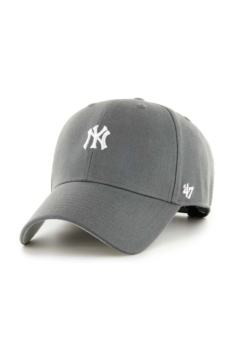 47 brand șapcă de baseball din bumbac MLB New York Yankees culoarea gri