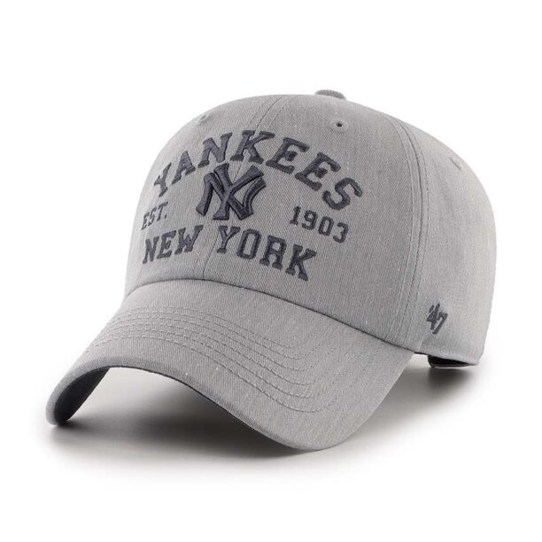 47 brand șapcă de baseball din bumbac MLB New York Yankees culoarea gri