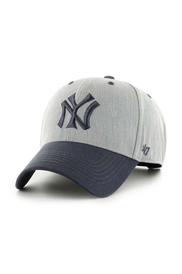 47 brand șapcă de baseball din bumbac MLB New York Yankees culoarea gri