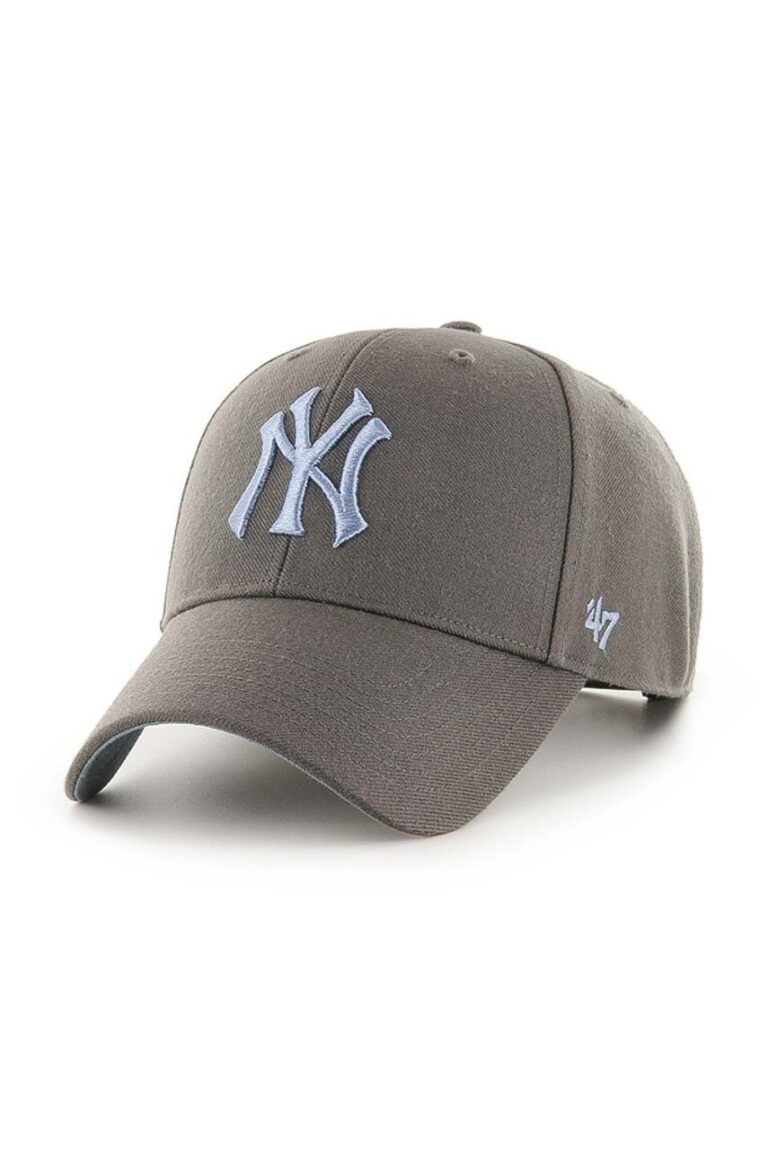 47 brand șapcă de baseball din bumbac MLB New York Yankees culoarea gri