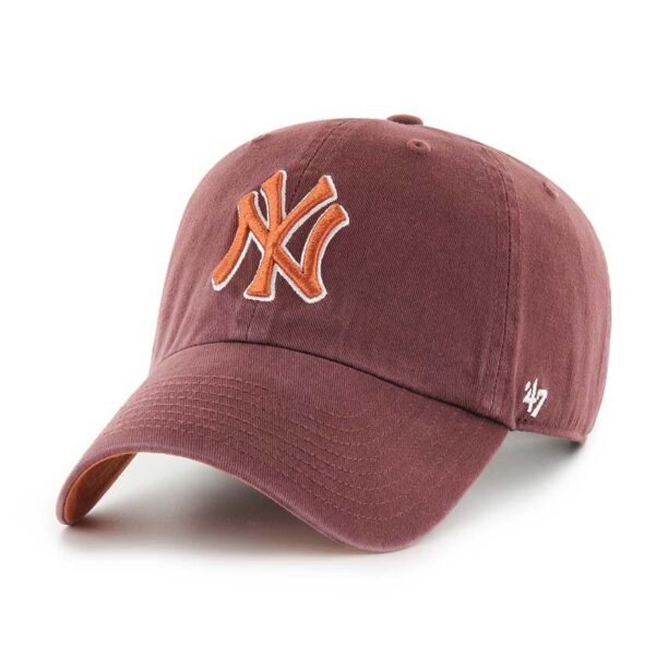 47 brand șapcă de baseball din bumbac MLB New York Yankees culoarea maro