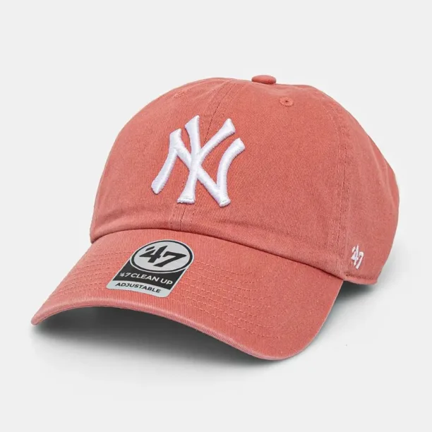 47 brand șapcă de baseball din bumbac MLB New York Yankees culoarea roz