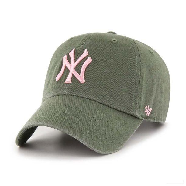 47 brand șapcă de baseball din bumbac MLB New York Yankees culoarea verde