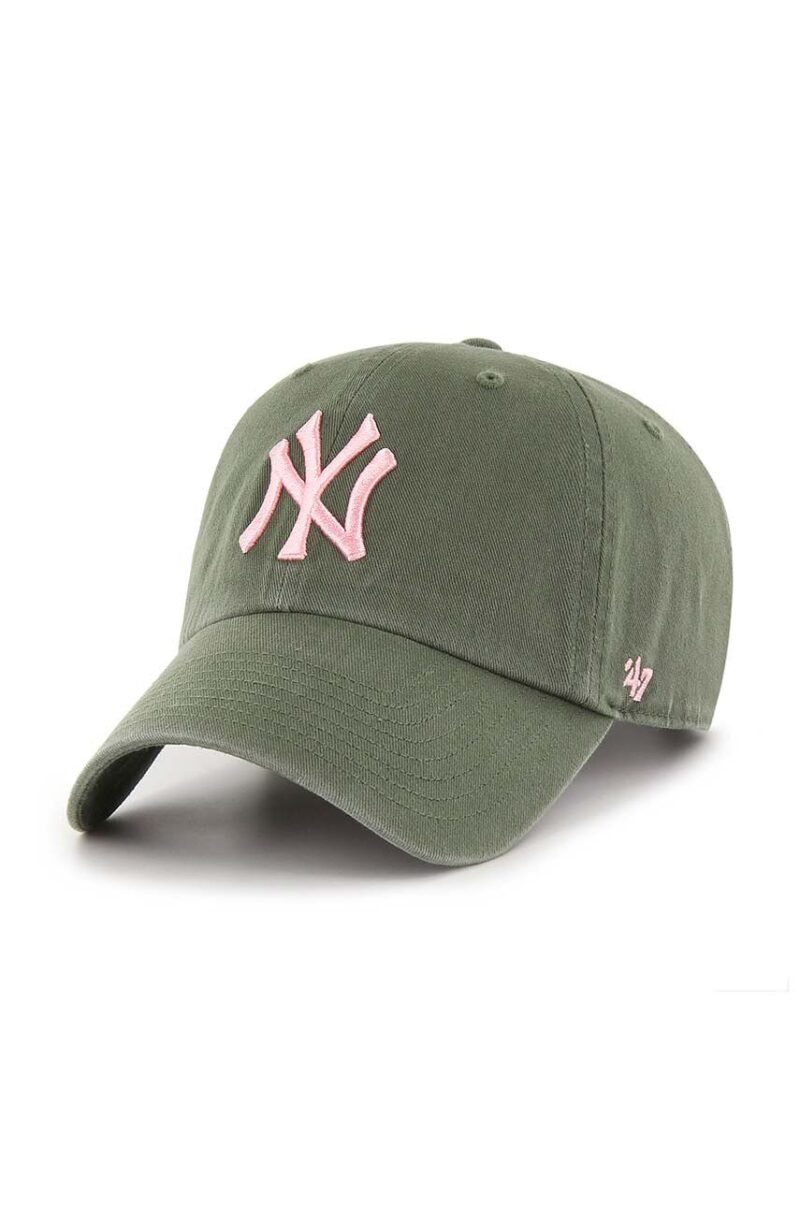 47 brand șapcă de baseball din bumbac MLB New York Yankees culoarea verde