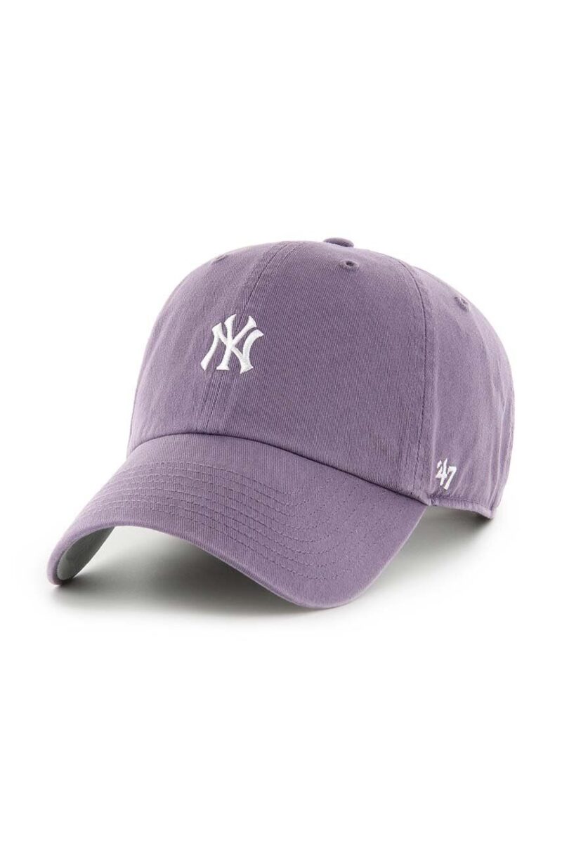 47 brand șapcă de baseball din bumbac MLB New York Yankees culoarea violet