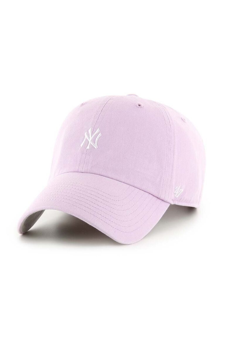 47 brand șapcă de baseball din bumbac MLB New York Yankees culoarea violet